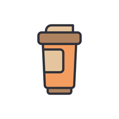Stylized Coffee Cup Illustration With A Modern Minimalist Design