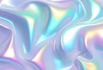 Obraz premium Holographic Iridescent Abstract Background in Pastel Colors