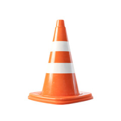 Orange traffic cone safety warning construction zone