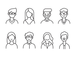 Minimalist vector line art of internship experience