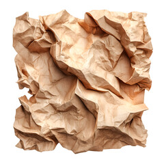 Crumpled Brown Paper Texture Background Abstract Design