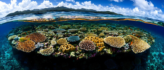 Vibrant Coral Reef Underwater Scene