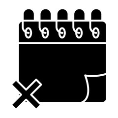 silhouette Calendar icons set