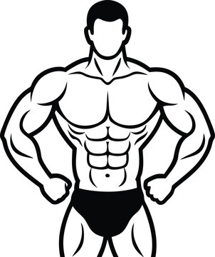 vector illustration of a bodybuilder