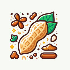 peanut vector illustration 