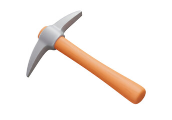 3D Render Pickaxe Mining Tool Transparent Background Game Asset