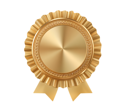 Vector golden award label with metallic gloss - Powered by Adobe