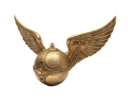 Magical golden snitch replica with shiny wings