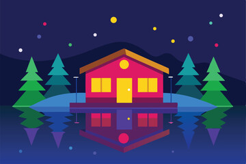 Fototapeta premium house in the night