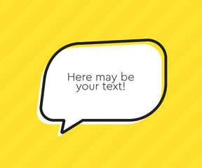 Speech bubble. Space for quote text, frame message