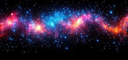 Fototapeta premium Cosmic Nebula: A Celestial Tapestry of Stars and Gas