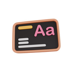 Blackboard icon signs for read literature, studying stationery icon, educate academic