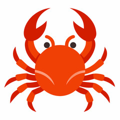 Crab vector on white background