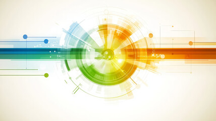 Obraz premium Dynamic abstract design featuring vibrant colors and circular patterns, perfect for creative