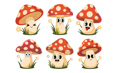 Mushroom vector design, vector illustration,  Mushroom design, silhouette style.
