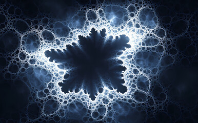 Abstract Fractal Snowflake Design