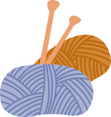 knitting yarn and knitting needles