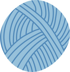 Obraz premium Blue knitting yarn ball vector
