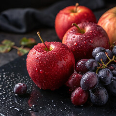 Close-Up of Fruit Dropping into Colorful Liquid