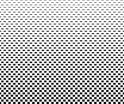Geometric pattern of black figures on a white background.Seamless in one direction.Option with a Long fade out. 