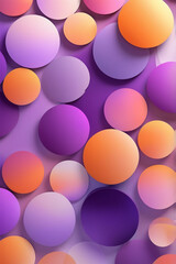 Futuristic Glowing Circular Grid Background Abstract Gradient Geometric Rings in Purple Orange Colors for Digital Art, UI Design, Radiant Abstract Background for Data Visualization