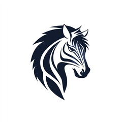 Striking Zebra Head Design A Bold, Abstract Portrait of an Iconic Animal, Symbolic of Wild Beauty and Untamed Spirit.