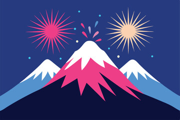 Fototapeta premium vector illustration of a mountain
