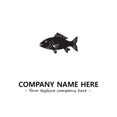 Fish silhouette logo company design vector illustration