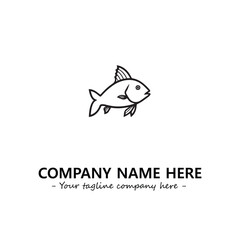 Fish silhouette logo company design vector illustration