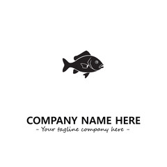 Fish silhouette logo company design vector illustration