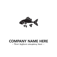 Fish silhouette logo company design vector illustration