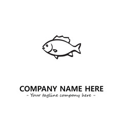 Fish silhouette logo company design vector illustration