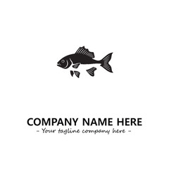 Fish silhouette logo company design vector illustration
