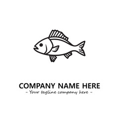 Fish silhouette logo company design vector illustration