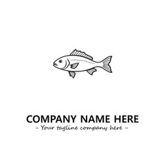 Fish silhouette logo company design vector illustration