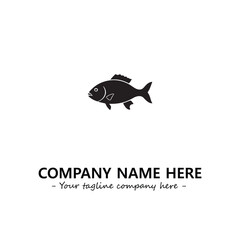 Fish silhouette logo company design vector illustration