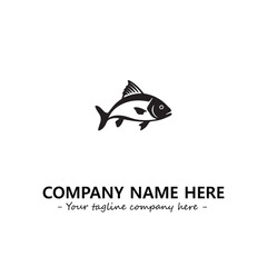 Fish silhouette logo company design vector illustration