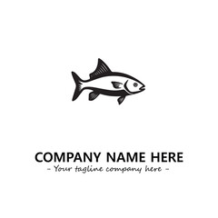 Fish silhouette logo company design vector illustration
