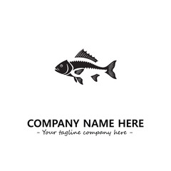 Fish silhouette logo company design vector illustration