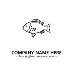 Fish silhouette logo company design vector illustration