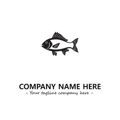 Fish silhouette logo company design vector illustration