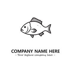 Fish silhouette logo company design vector illustration