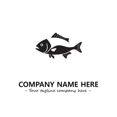 Fish silhouette logo company design vector illustration
