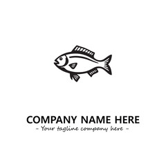 Fish silhouette logo company design vector illustration