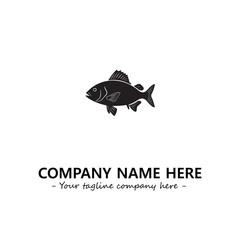 Fish silhouette logo company design vector illustration
