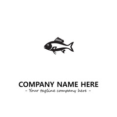 Fish silhouette logo company design vector illustration