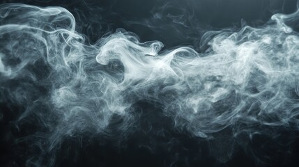 Obraz premium Abstract Swirling Grey and Blue Smoke Texture Background