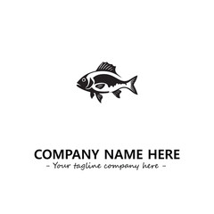 Fish silhouette logo company design vector illustration