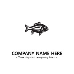 Fish silhouette logo company design vector illustration