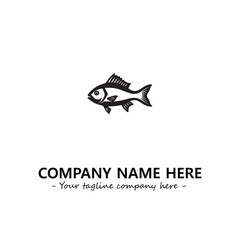 Fish silhouette logo company design vector illustration